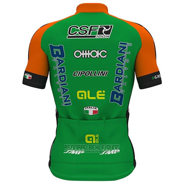 2017 Fahrradbekleidung Bardiani Csf Wei und Grun Trikot Kurzarm und Tragerhose - zum Schließen ins Bild klicken